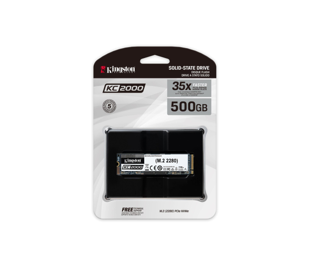 Kingston 500GB M.2 PCIe NVMe KC2000 - 497350 - zdjęcie 3